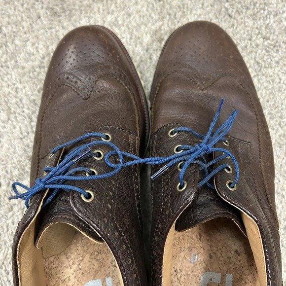 Footjoy Club Casual Wingtip Shoes Men's 10M Brown Leather Lace Up Office Preppy‎ - Picture 6 of 9
